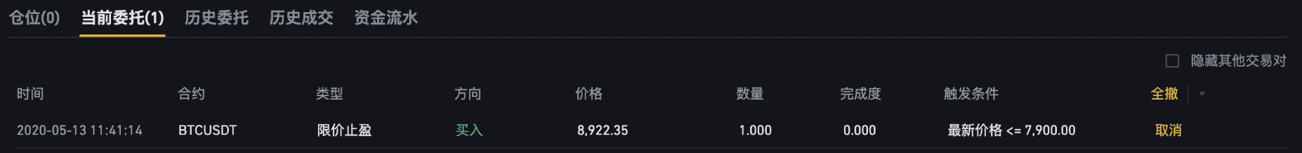 币安app如何设置止损单和止盈单【图3】