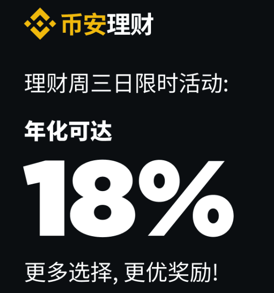 币安周三理财日:新限时活动不容错过